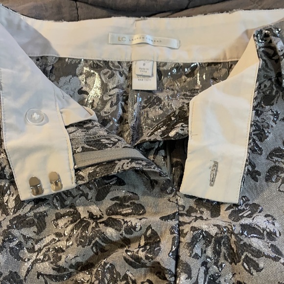 Lauren Conrad size 8 silver sparkle short like New. Never worn - Picture 4 of 5